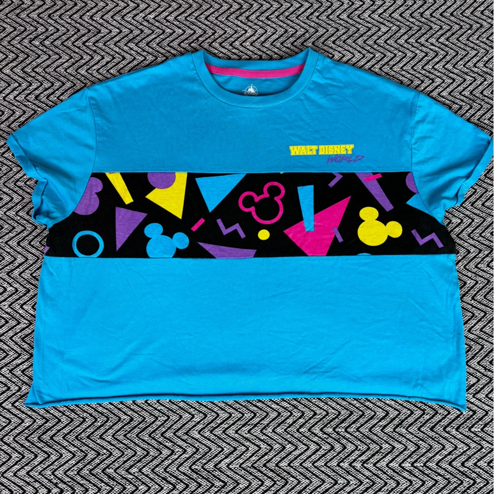 Disney World Mickey Retro 80s 90s Cropped Shirt